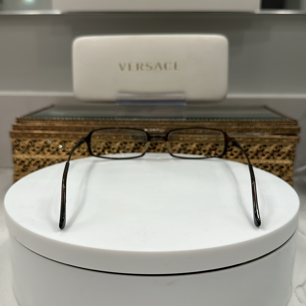 Versace - Rx - Copper-Toned Rectangular Eyeglass … - image 5